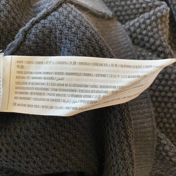 Abercrombie & Fitch Shawl Collar Cardigan Grunge Preppy Kurt Cobain Grandpa-L - Picture 9 of 10